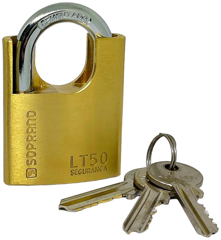 Cadeado Reforçado De Latão 50mm Alta Segurança Lt50 Soprano 3